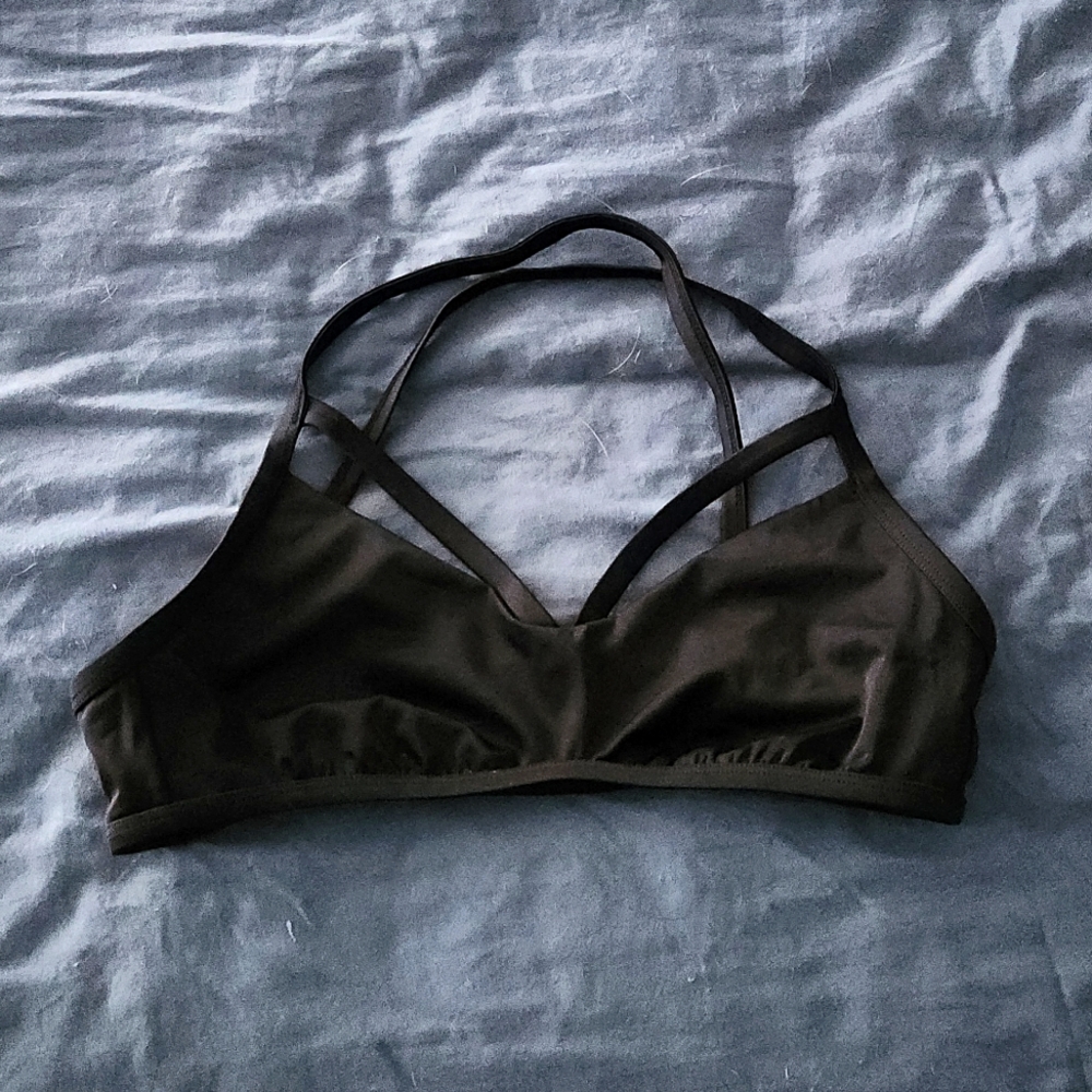 EUC Strappy Black Bikini Top